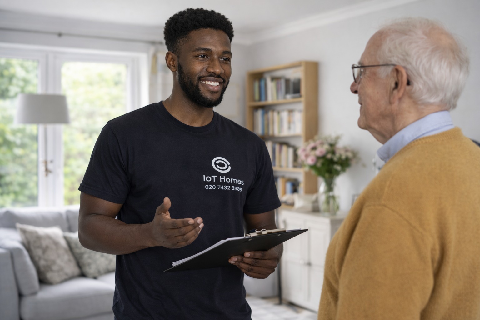 Engineer fixing sink in modern kitchen